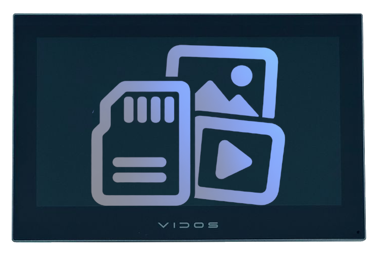 pamięć microSD nagrywanie zdjęć i wideo monitor Vidos M205B-X