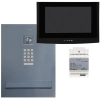 Zestaw skrzynka na listy z wideodomofonem Vidos 2IP S204B-SKM / M200B-X Wi-FI, Zasilacz P112-32