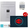 estaw wideodomofon Vidos 2IP Stacja bramowa S204, Monitor M205B-X Wi-FI, Zasilacz P112-32