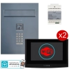 estaw wideodomofon Vidos 2IP Stacja bramowa S204B, Monitor M200B-X Wi-FI, Zasilacz P112-32