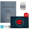 estaw wideodomofon Vidos 2IP Stacja bramowa S204B, Monitor M205B-X Wi-FI, Zasilacz P64-32