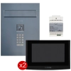 estaw wideodomofon Vidos 2IP Stacja bramowa S204B, Monitor M200B, Zasilacz P112-32