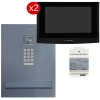 Zestaw skrzynka na listy z wideodomofonem Vidos 2IP S204B-SKM / M200B-X Wi-FI, Zasilacz P112-32