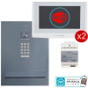 Zestaw skrzynka na listy z wideodomofonem Vidos 2IP S204B-SKM / M200W-X Wi-FI, Zasilacz P112-32