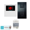 estaw wideodomofon Vidos 2IP Stacja bramowa S204B, Monitor M201W-X Wi-FI, Zasilacz P112-32