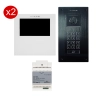estaw wideodomofon Vidos 2IP Stacja bramowa S204B, Monitor M201W, Zasilacz P112-32