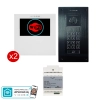 estaw wideodomofon Vidos 2IP Stacja bramowa S204B, Monitor M201W-X Wi-FI, Zasilacz P112-32