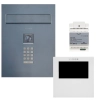 estaw wideodomofon Vidos 2IP Stacja bramowa S204B-SKP, Monitor M201W, Zasilacz P112-32