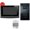 estaw wideodomofon Vidos 2IP Stacja bramowa S204B, Monitor M200B-X Wi-FI, Zasilacz P112-32
