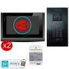 estaw wideodomofon Vidos 2IP Stacja bramowa S204B, Monitor M200B-X Wi-FI, Zasilacz P112-32