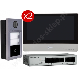 Zestaw Wideodomofon IP Vidos S2402-P M2020 podtynkowa