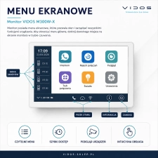 Menu monitora VIDOS DUO IP M300W-X Menu monitora VIDOS DUO IP M300W-X