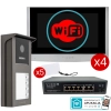 Zestaw wideodomofon VIDOS IPX S101-2 z monitorem M100-X WIFI i Switch PS42/60 POE 4