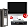 Zestaw wideodomofon VIDOS IPX S101-2 z monitorem M100 i Switch PS42/60 POE 4
