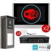 Zestaw wideodomofon VIDOS IPX S101-2 z monitorem M100 i Switch PS42/60 POE 4
