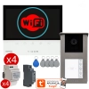 ZESTAW WIDEOFONOWY VIDOS X S11-4 M13-XT WI-FI TUYA - CZTERORODZINNY