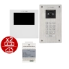 estaw wideodomofon Vidos 2IP Stacja bramowa S204, Monitor M201W, Zasilacz P112-32