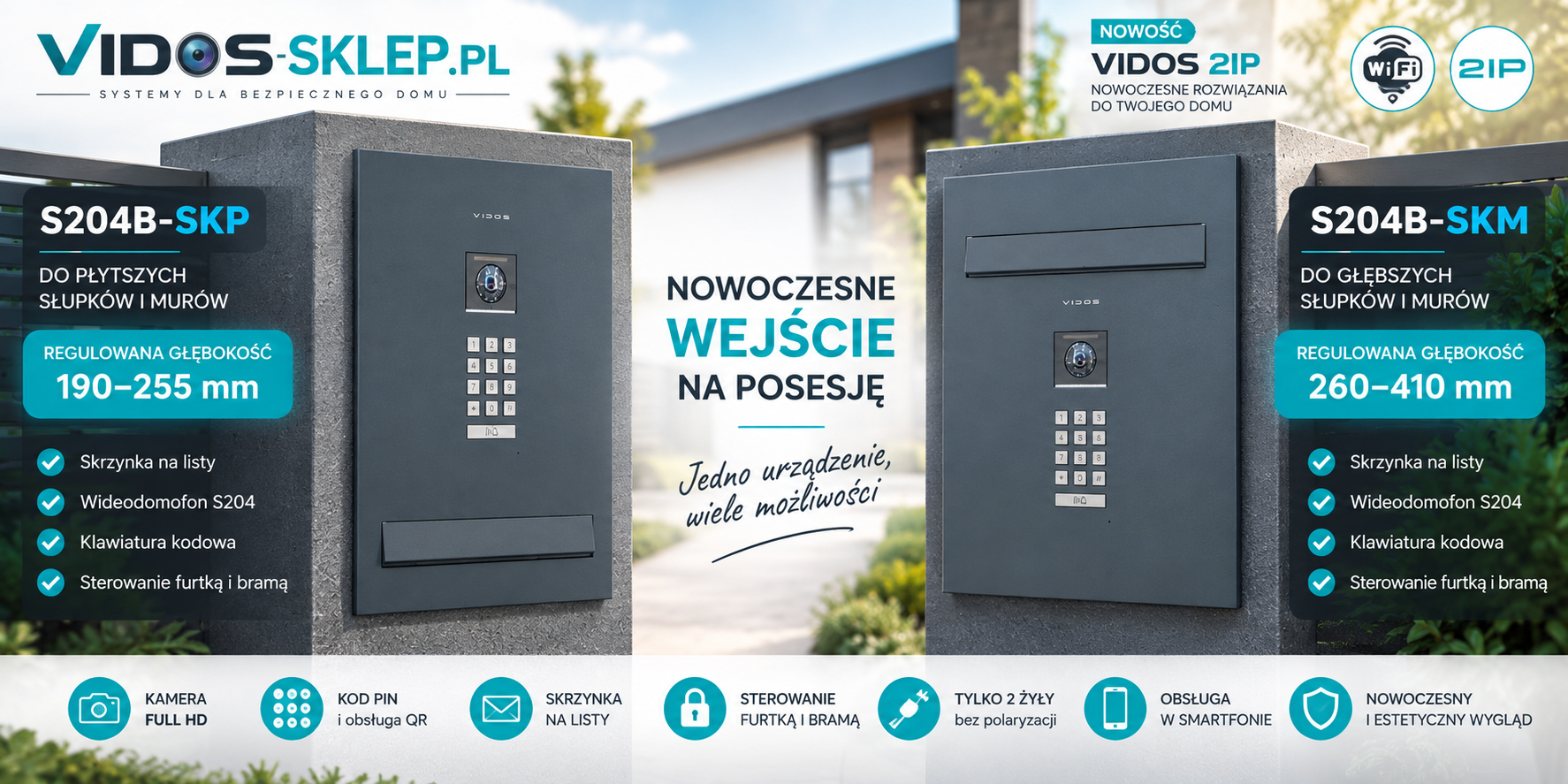 Nowe skrzynki na listy z wideodomofonem VIDOS S204B-SKP i S204B-SKM – którą wybrać?